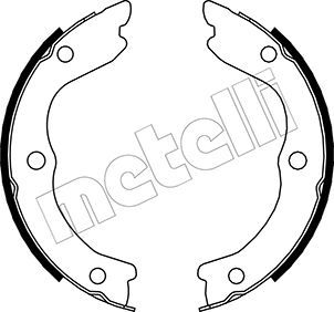 

Тормозные колодки METELLI стояночного тормоза 530293