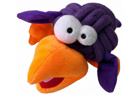 фото Мягкая игрушка для собак ebi ворона, фиолетовый, длина 10 см