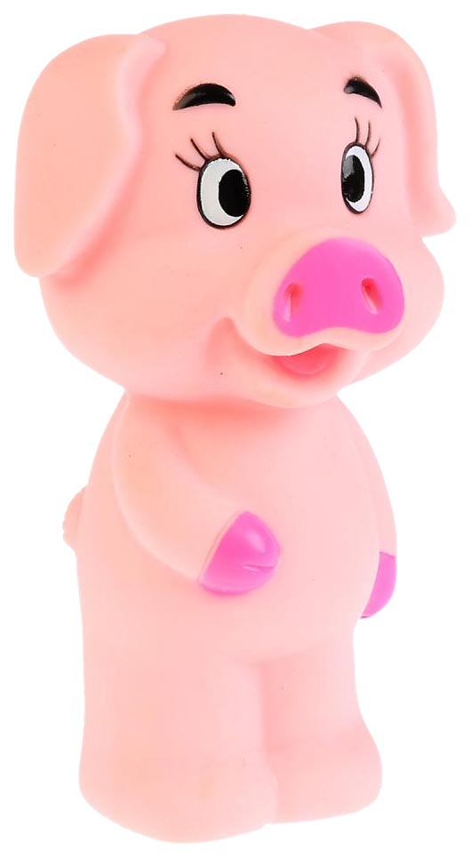 

Игрушка для купания Играем Вместе Свинка 10 см LXB303, Розовый