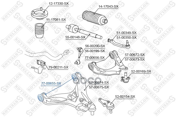 фото Сайлентблок stellox 7700655sx