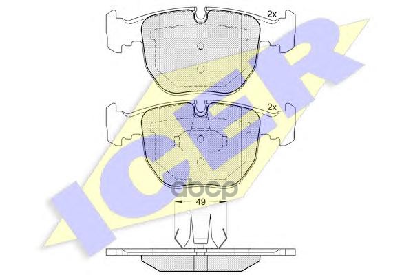 фото Комплект тормозных колодок icer 181530