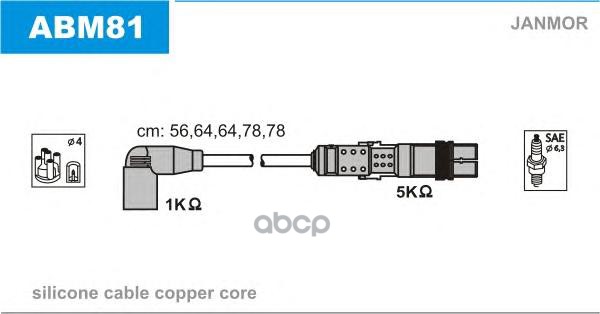 

Комплект проводов зажигания JANMOR ABM81