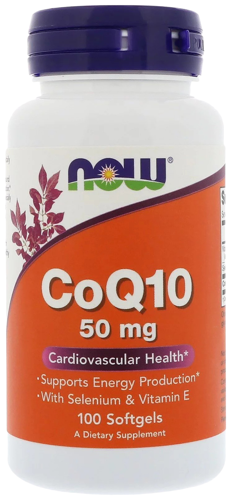 Купить Коэнзим, витамин E NOW CoQ10 + Vit E 100 капс.