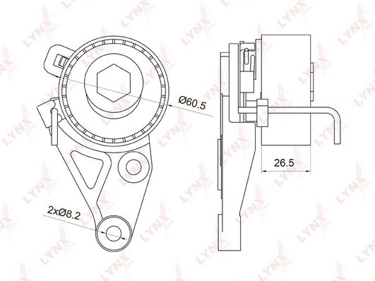 

Натяжной ролик LYNXauto PB-1075