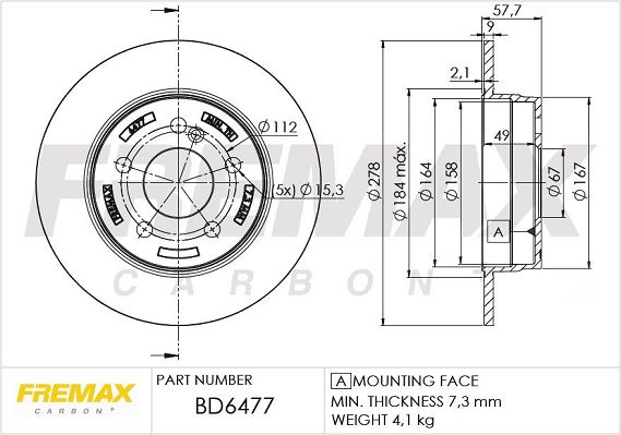 фото Тормозной диск fremax bd-6477