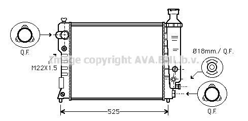 фото Радиатор охлаждения двигателя ava quality cooling pe2124