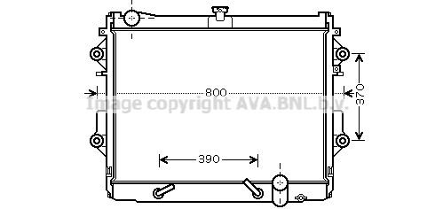 

Радиатор охлаждения двигателя AVA QUALITY COOLING TO2491