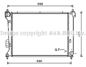 

Радиатор охлаждения двигателя AVA QUALITY COOLING HY2309