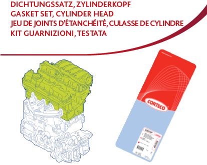 

Комплект прокладок головки блока цилиндра CORTECO 417749P