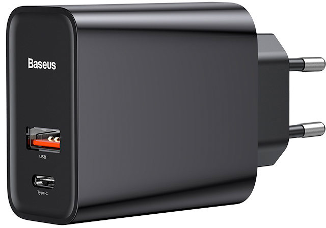 фото Сетевое зарядное устройство baseus speed pps quick charger type c, 1xusb, 5 a, black