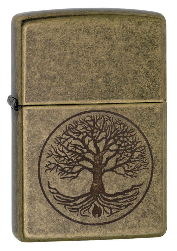 

Бензиновая зажигалка Zippo Zippo Tree of Life Antique Brass, Золотистый, Zippo Tree of Life