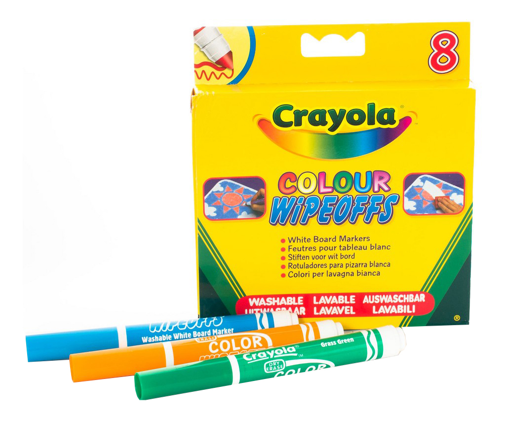 фото Фломастеры crayola 8 цветов радуги для белой доски