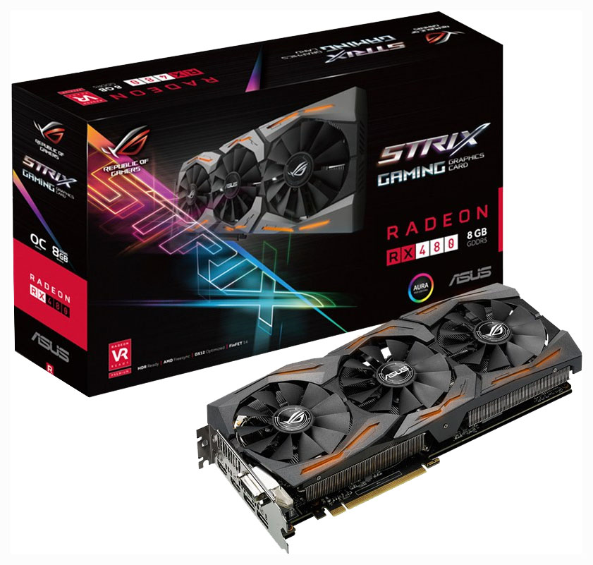 

Видеокарта ASUS AMD Radeon RX 480 8 ГБ (STRIX-RX480-O8G-GAMING), Radeon RX 480