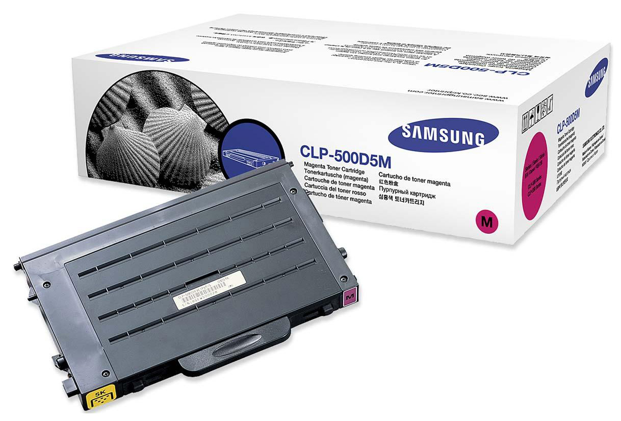 фото Картридж для лазерного принтера samsung clp-500d5m, пурпурный, оригинал