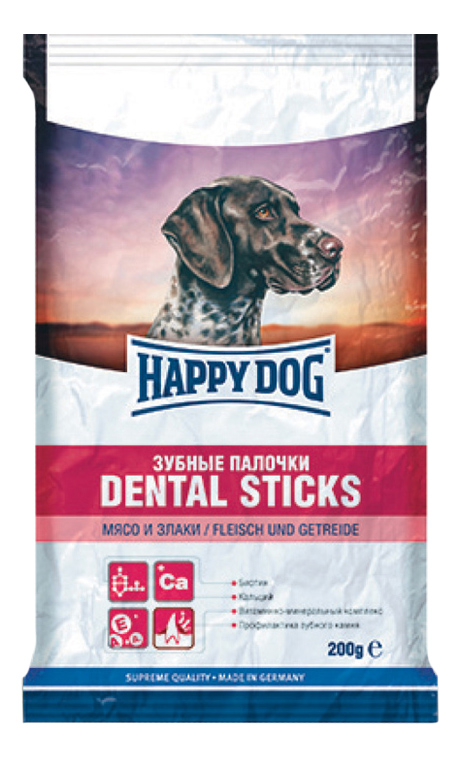 Лакомство для собак Happy Dog Зубные палочки Мясо, Злаки 180г