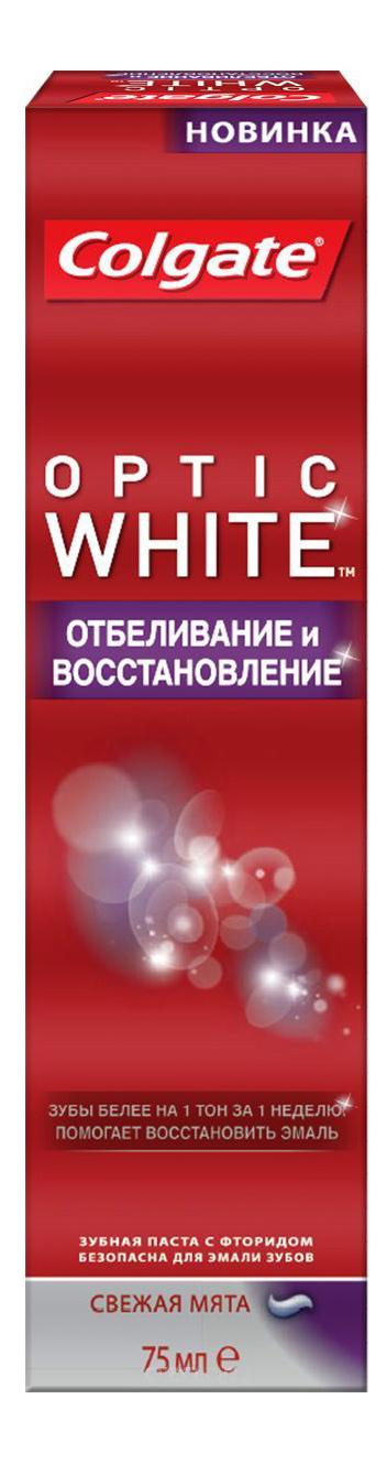 

Зубная паста Colgate optic White 75 мл, optic White 75 мл