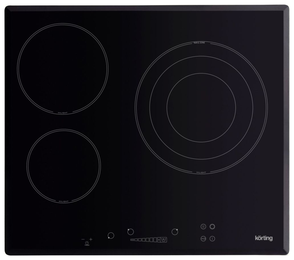 

Встраиваемая варочная панель электрическая Korting HK 6350 B3 Black, HK 6350 B3