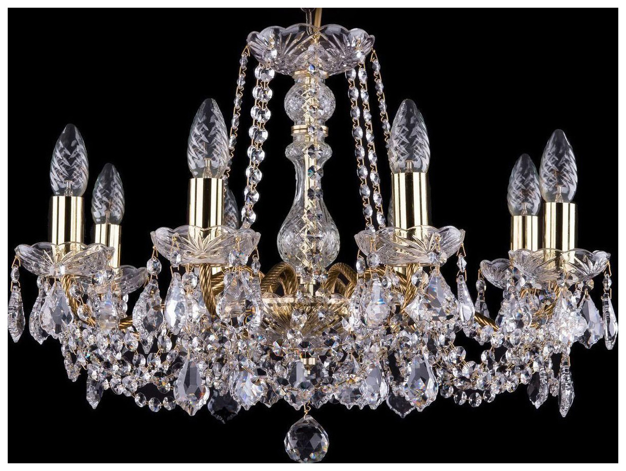 

Люстра подвесная Bohemia Ivele Crystal 1214/8/200/G/Leafs