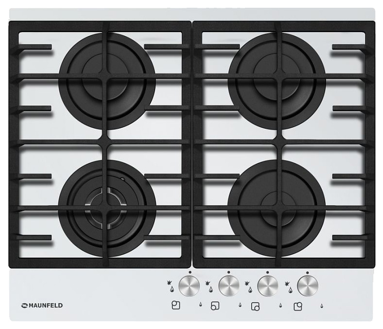 фото Встраиваемая варочная панель газовая maunfeld mghg 64 17w white