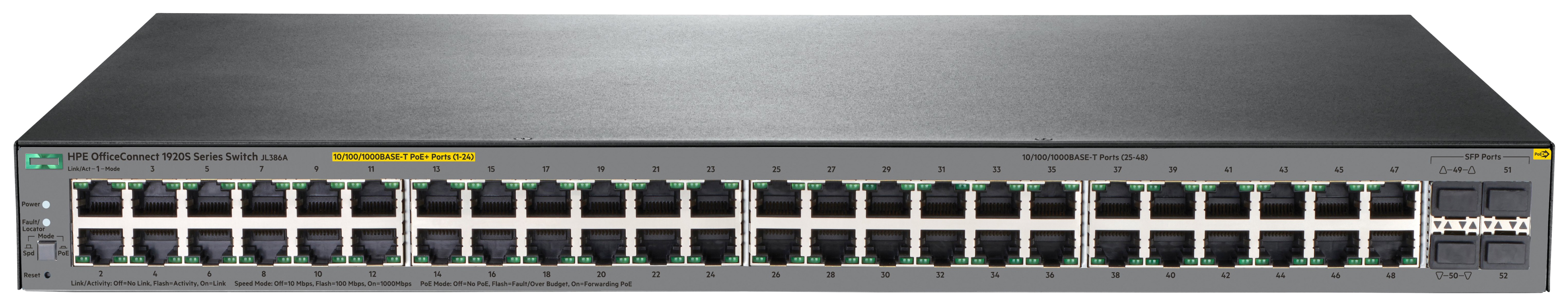 

Коммутатор HPE 1920S 48G 4SFP PPoE+ 370W Switch Black, 1920S