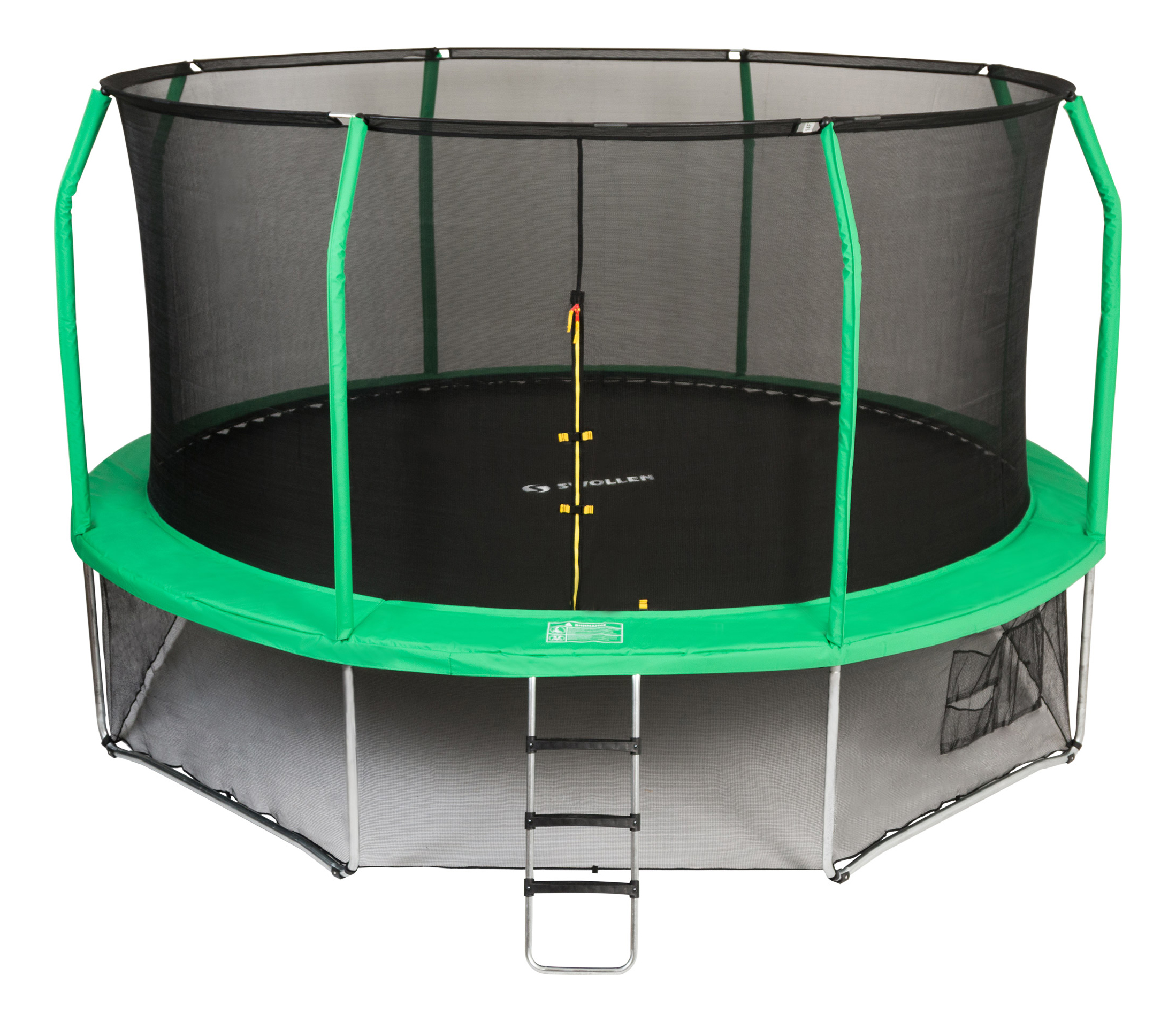 фото Батут swollen prime с сеткой и лестницей 305 см, green