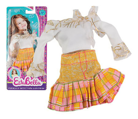фото Летняя одежда для куклы estabella блузка, юбка