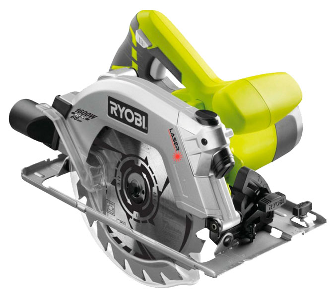 Сетевая циркулярная пила с лазером Ryobi RCS1600-KSR