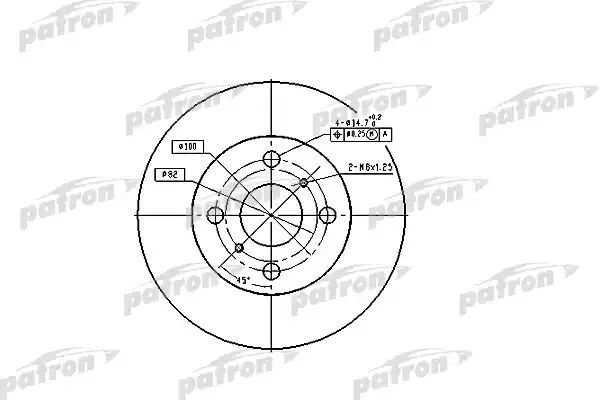 фото Тормозной диск patron pbd1423