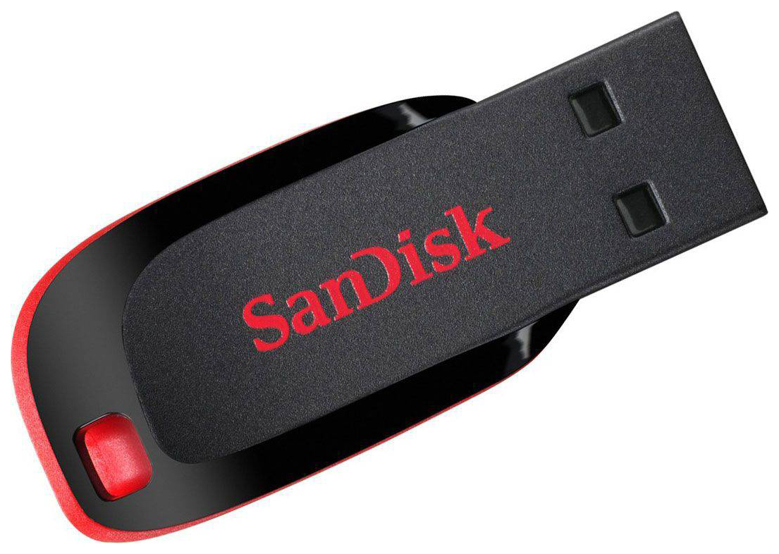 фото Флешка sandisk cruzer blade 128гб red/black (sdcz50-128g-b35)