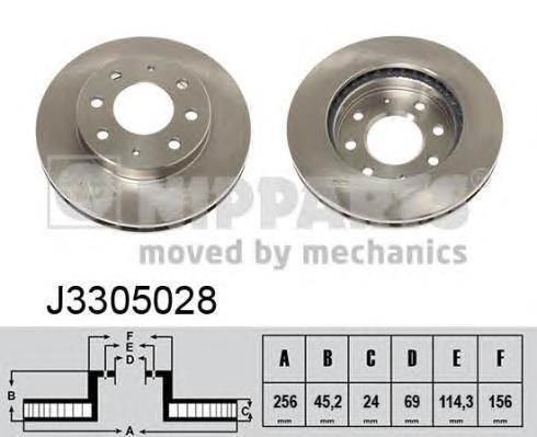 

Тормозной диск NIPPARTS J3305028
