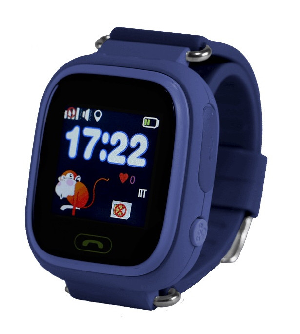 фото Детские смарт-часы smart baby watch q80 с gps трекером dark blue/blue