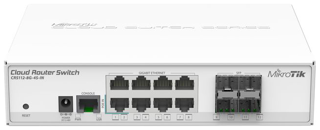 

Коммутатор Mikrotik CRS112-8G-4S-IN White, CRS112-8G-4S-IN