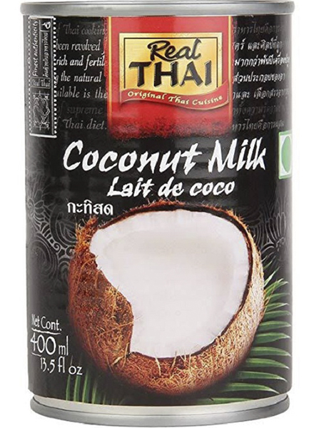 Кокосовое молоко  Real Thai 85% мякоти жирность 17-19% ж/б 400 мл