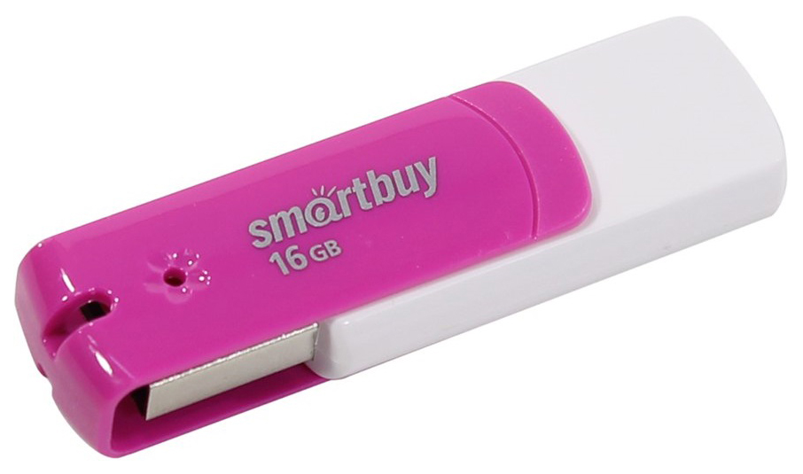 Флешка SmartBuy Diamond 16ГБ White/Pink (SB16GBDP)