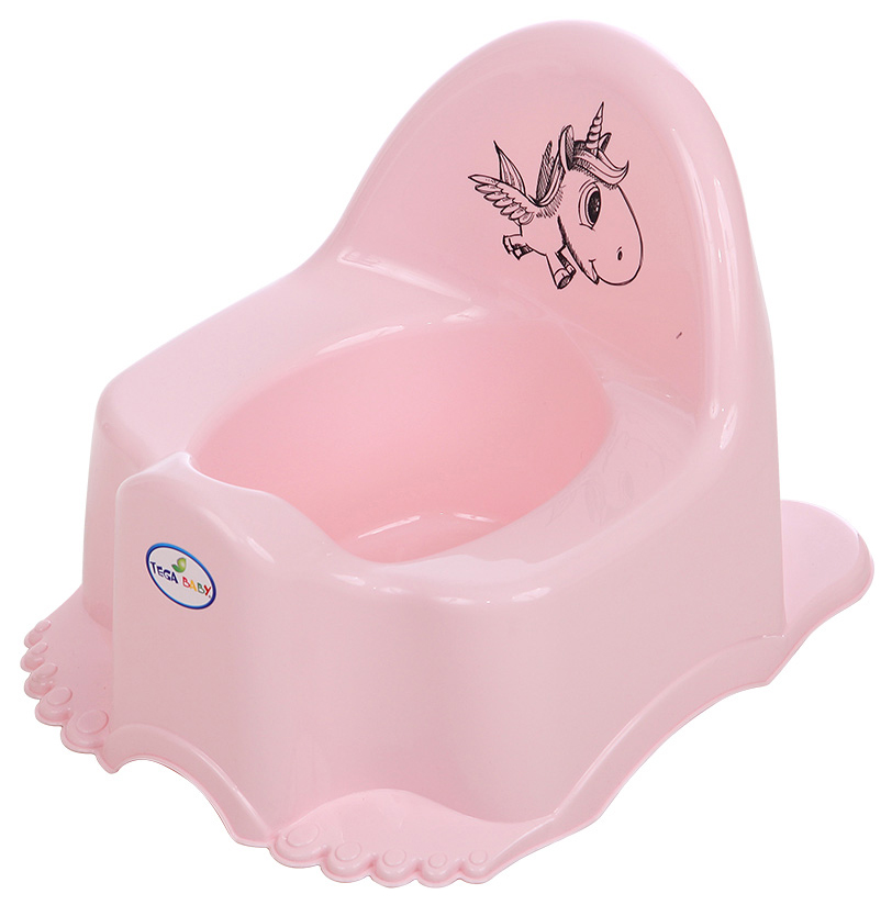 Купить ТЕГА Горшок туалетный со звук. эфф.ECO JEDNOROZEC (ЕДИНОРОГ) светло-розовый, Tega Baby,