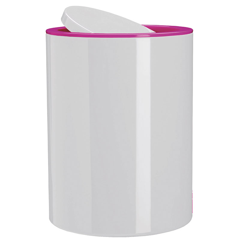 фото Ведро для мусора see-mann-garn greta, цвет белый с розовым kleine wolke