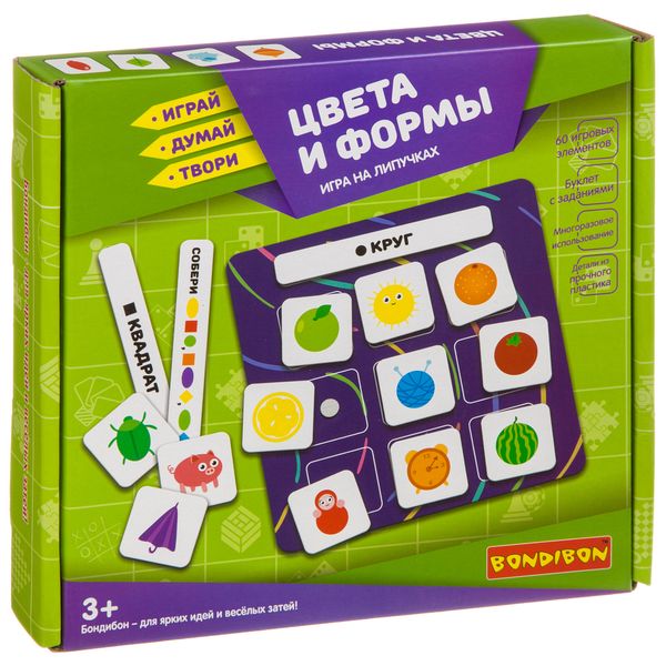 

Игры на липучках BONDIBON. Цвета и формы