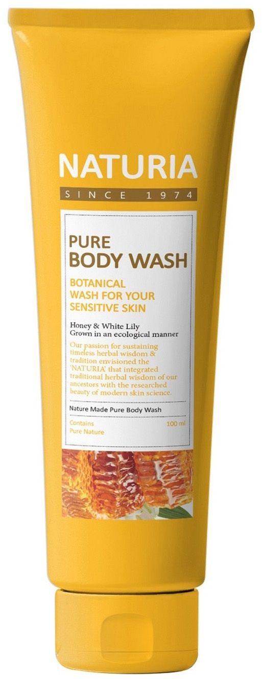 Гель NATURIA PURE BODY WASH Honey&White Lily 100 мл лосьон для тела derma b ламеллярный увлажняющий daily moisture body lotion 400мл