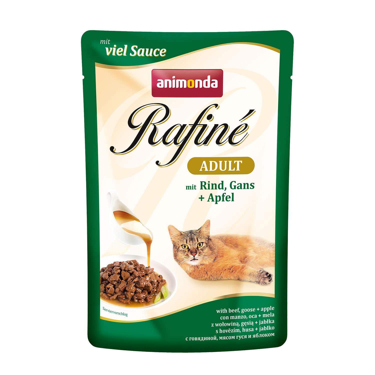 фото Влажный корм для кошек animonda rafine soupe adult, говядина, мясо гуся и яблоко, 100г