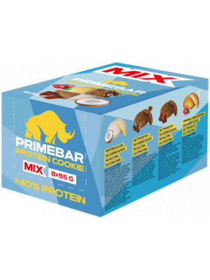 фото Prime kraft протеиновое печенье primebar mix 8 шт. х 55 г