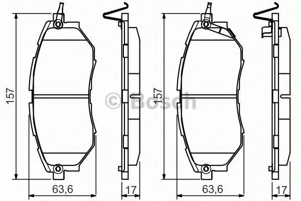 

Комплект тормозных колодок BOSCH 0986495156