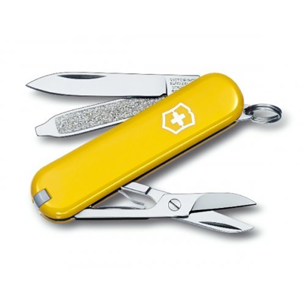 фото Мультитул victorinox classic 0.6223.8 58 мм желтый, 7 функций