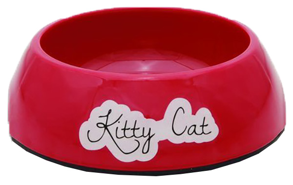 фото Одинарная миска для кошек i.p.t.s, пластик, резина, красный, 0.2 л