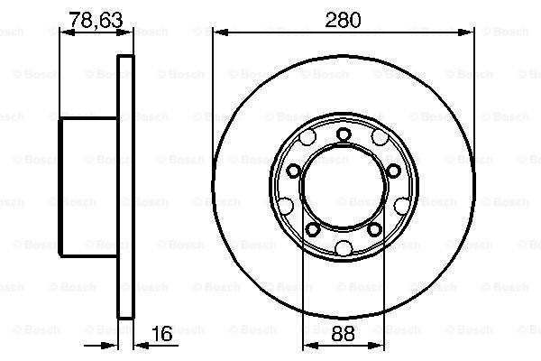 Тормозной диск BOSCH 0986478201