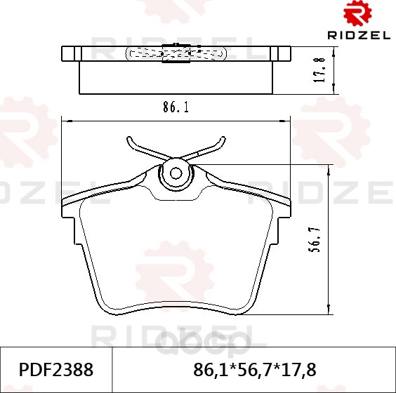 

Комплект тормозных колодок RIDZEL PDF2388