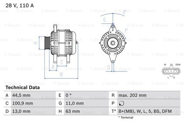 

Генератор BOSCH 0 986 049 360