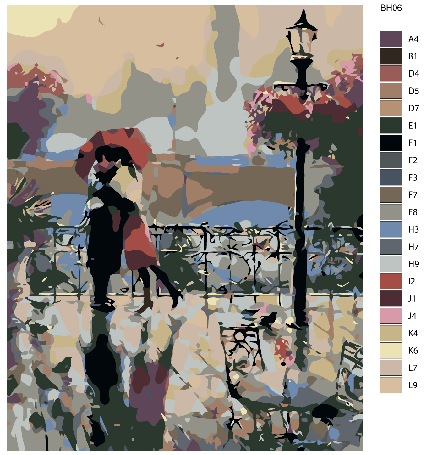 

Картина по номерам, 40 x 50, BH06, BH06