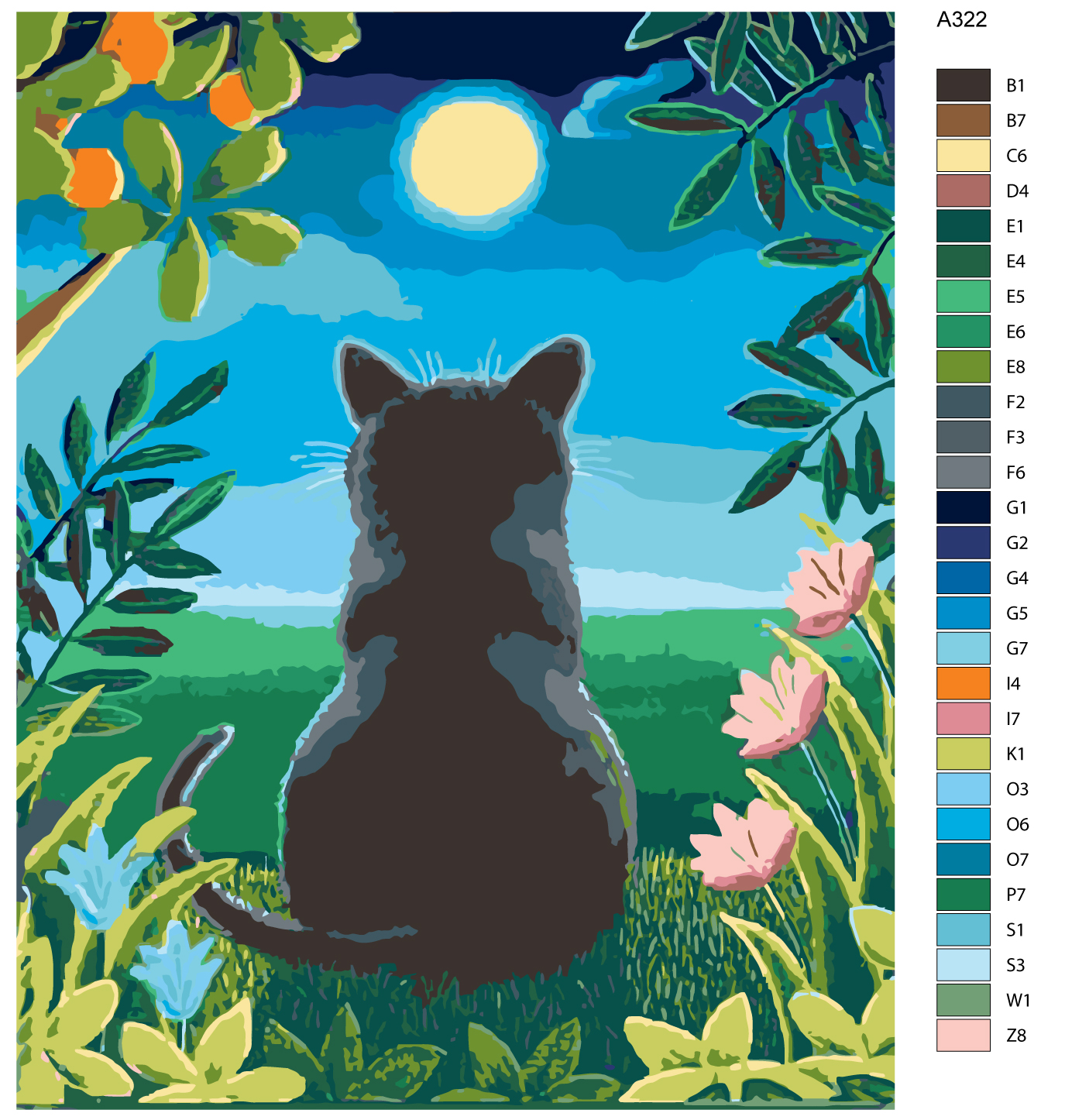 

Картина по номерам, 40 x 50, A322, A322