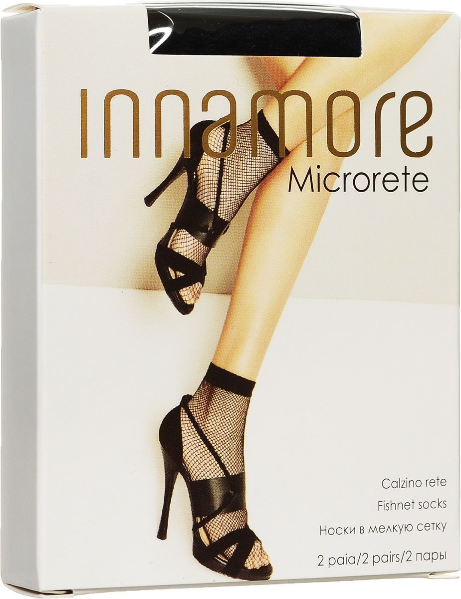 Носки женские Innamore носки 'Microrete calzino' мелкая сетка nero черные one size
