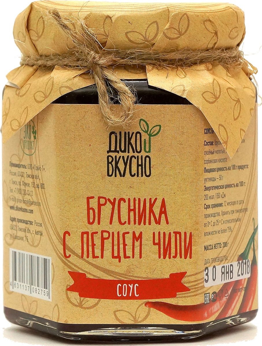 фото Соус дико вкусно брусника с перцем чили 200 г